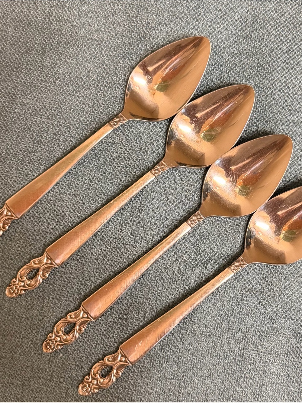 Olaf National Japan Stainless Flatware 4pc Oval Soup Spoons 7.5in